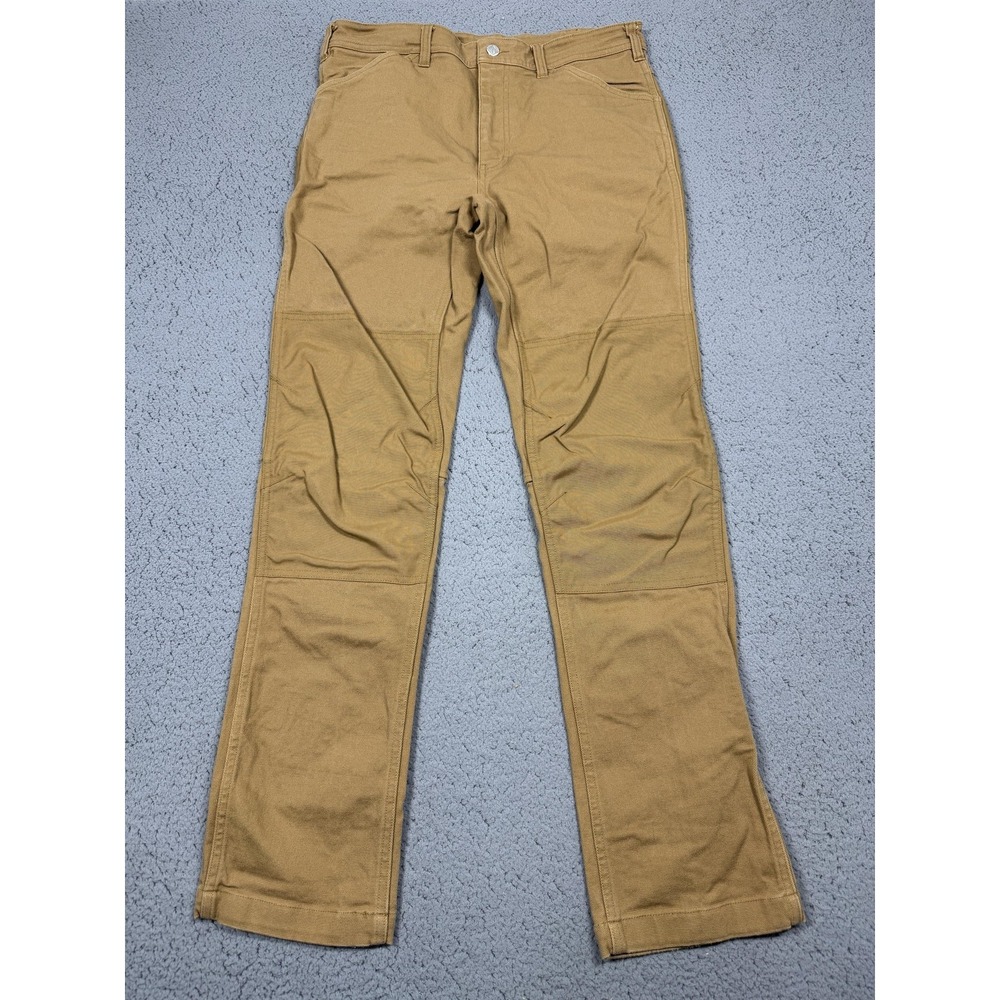 Topo Designs Pants Mens 32x31 Brown Canvas Workwear Cordura Stretch Outdoor